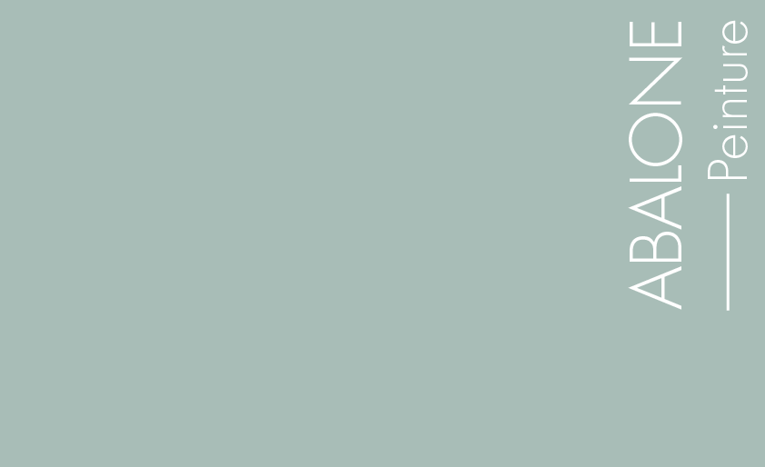 Couleur Peinture Abalone : Vert-gris aux accents très nordiques, tantôt vert tantôt bleu selon les couleurs auxquelles on l'associe