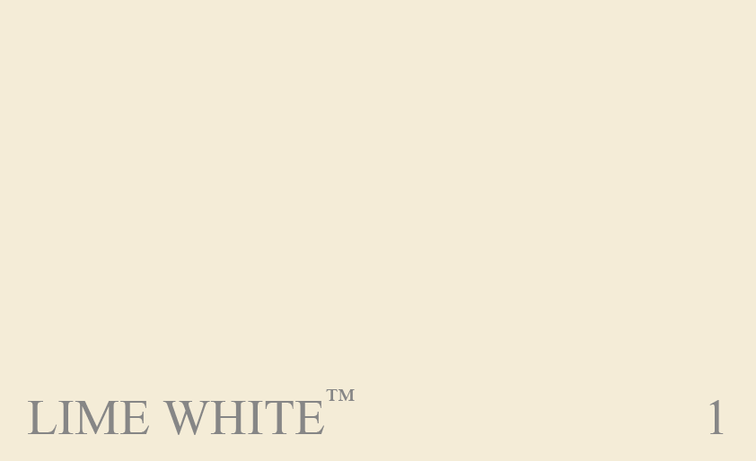 Couleur 01 Lime White : Couleur neutre. Aucune date, simplement la couleur d’une peinture à la chaux ou d’une détrempe douce d’un blanc particulièrement vif, sans aucune coloration. Couleur 01 Lime White : Couleur neutre. Aucune date, simplement la couleur d’une peinture à la chaux ou d’une détrempe douce d’un blanc particulièrement vif, sans aucune coloration.