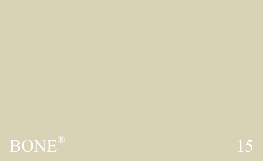 Couleur 15 Bone : Couleur froide. Pour les boiseries ou pour imiter la pierre très pâle. Se marie bien à la richesse de certains papiers peints. Couleur 15 Bone : Couleur froide. Pour les boiseries ou pour imiter la pierre très pâle. Se marie bien à la richesse de certains papiers peints.