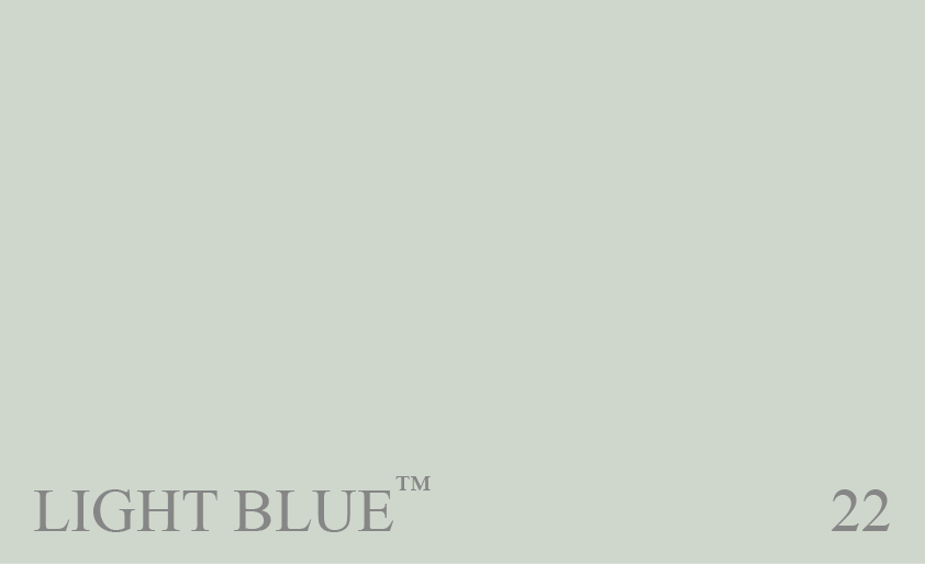 Couleur 22 Light Blue : Couleur neutre. Tous les nuanciers contiennent forcément un bleu clair. Le bleu présente toutefois la particularité de s’intensifier une fois appliqué. Si vous recherchez une pièce légèrement bleu clair, préférez cette couleur aux bleus manifestement « bleus ». Couleur 22 Light Blue : Couleur neutre. Tous les nuanciers contiennent forcément un bleu clair. Le bleu présente toutefois la particularité de s’intensifier une fois appliqué. Si vous recherchez une pièce légèrement bleu clair, préférez cette couleur aux bleus manifestement « bleus ».