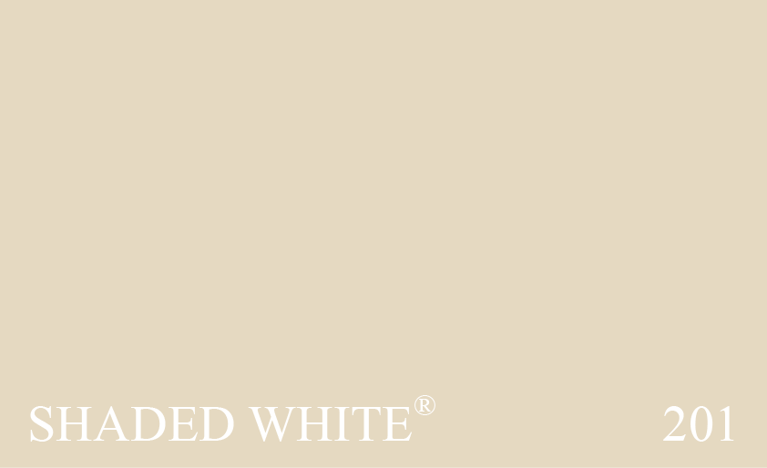 Couleur 201 Shaded White : Couleur neutre. Un peu plus foncée que le no. 3 Off-White et plus claire que le no. 4 Old White. Peut également être utilisée comme couleur « taupe » claire. Couleur 201 Shaded White : Couleur neutre. Un peu plus foncée que le no. 3 Off-White et plus claire que le no. 4 Old White. Peut également être utilisée comme couleur « taupe » claire.