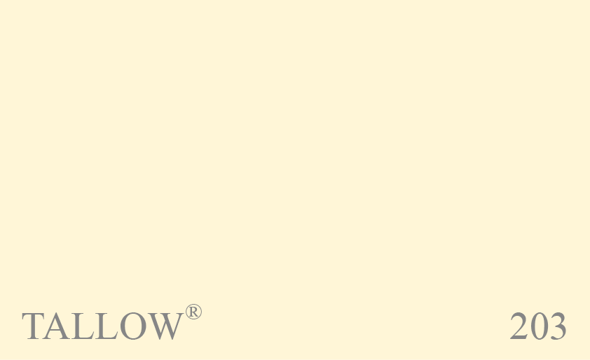 Couleur 203 Tallow : Couleur chaude. Un blanc cassé clair avec une pointe de jaune. Couleur 203 Tallow : Couleur chaude. Un blanc cassé clair avec une pointe de jaune.
