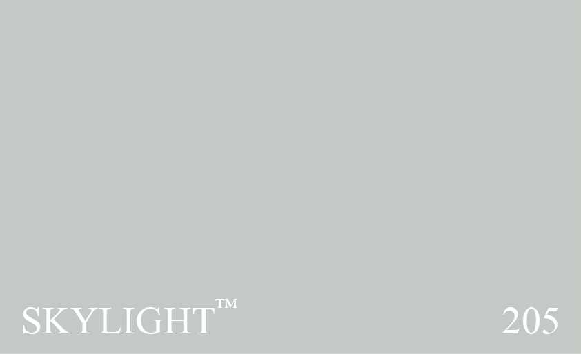 Couleur 205 Skylight : Un bleu clair bien net, plus clair et plus franc que le no. 22 Light Blue. Couleur 205 Skylight : Un bleu clair bien net, plus clair et plus franc que le no. 22 Light Blue.