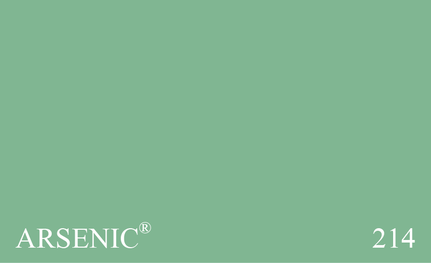Couleur 214 Arsenic : Une couleur de fond vert, vert-de-gris, initialement utilisée comme fond pour notre papier Empire « Bumble Bee ». Couleur 214 Arsenic : Une couleur de fond vert, vert-de-gris, initialement utilisée comme fond pour notre papier Empire « Bumble Bee ».