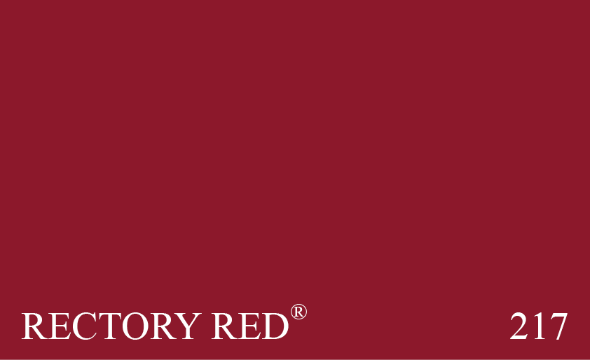 Couleur 217 Rectory Red : Le vermillon, utilisé dans le no. 212 Blazer, était souvent élaboré de façon plus économique en ajoutant un plomb rouge; ce dernier, en noircissant avec l’âge, donne le rouge du Rectory Red. Couleur 217 Rectory Red : Le vermillon, utilisé dans le no. 212 Blazer, était souvent élaboré de façon plus économique en ajoutant un plomb rouge; ce dernier, en noircissant avec l’âge, donne le rouge du Rectory Red.