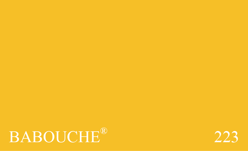 Couleur 223 Babouche : La vivacité de ce jaune s’intensifiant sur les grandes surfaces, il vaut mieux l’essayer « in situ » avec un pot échantillon. Couleur 223 Babouche : La vivacité de ce jaune s’intensifiant sur les grandes surfaces, il vaut mieux l’essayer « in situ » avec un pot échantillon.