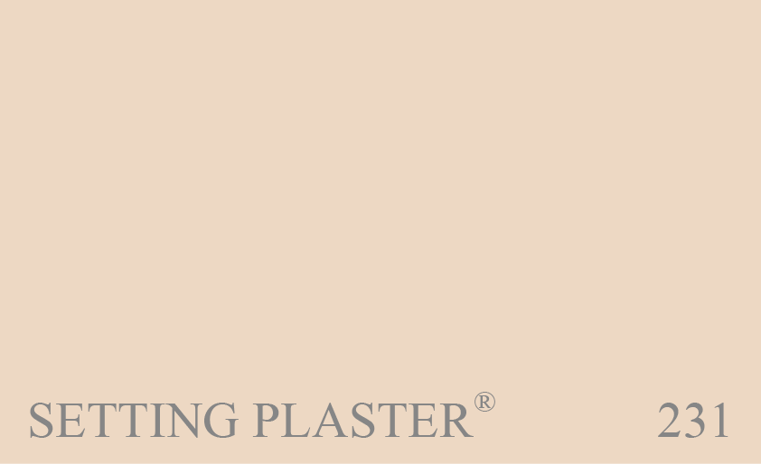 Couleur 231 Setting Plaster : Une couleur définitivement rose en termes historiques, qui conviendra à ceux qui recherchent une couleur pleine et unie pour refléter la couleur du plâtre. Essayez de l’utiliser sur des murs avec des blancs froids plus clairs. Couleur 231 Setting Plaster : Une couleur définitivement rose en termes historiques, qui conviendra à ceux qui recherchent une couleur pleine et unie pour refléter la couleur du plâtre. Essayez de l’utiliser sur des murs avec des blancs froids plus clairs.