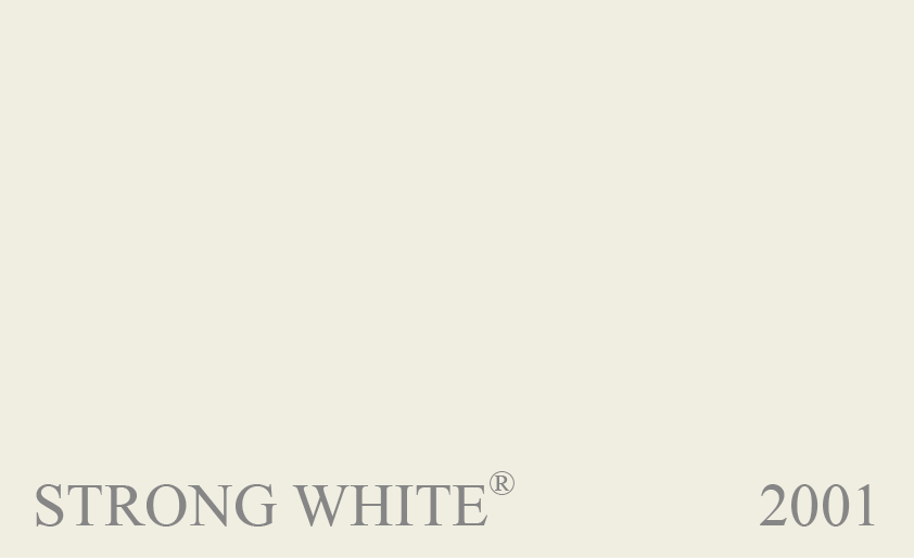 Couleur 2001 Strong White : Couleur neutre. Un blanc vif et franc lorsqu’il est utilisé avec des couleurs sombres. Associé à des couleurs claires, il devient froid. Couleur 2001 Strong White : Couleur neutre. Un blanc vif et franc lorsqu’il est utilisé avec des couleurs sombres. Associé à des couleurs claires, il devient froid.