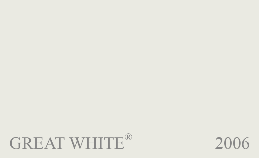 Couleur 2006 Great White : Couleur neutre/chaude. Un blanc vif, ni jaune, ni froid. Couleur 2006 Great White : Couleur neutre/chaude. Un blanc vif, ni jaune, ni froid.