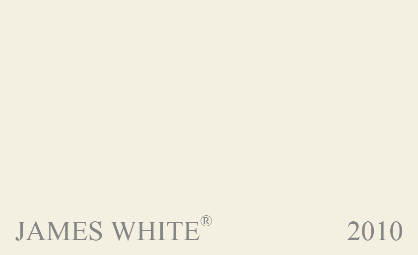 Couleur 2010 James White : Couleur neutre. Nommée d’après un certain James, qui ne cessait de réclamer ce blanc cassé délicat, plutôt clair, pour l’associer aux couleurs Farrow & Ball. Couleur 2010 James White : Couleur neutre. Nommée d’après un certain James, qui ne cessait de réclamer ce blanc cassé délicat, plutôt clair, pour l’associer aux couleurs Farrow & Ball.